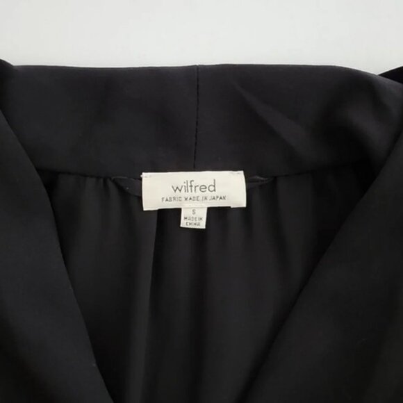 Wilfred Sabine Black Faux Wrap Sleeveless Mini Dress Pockets Size Small - Picture 9 of 13